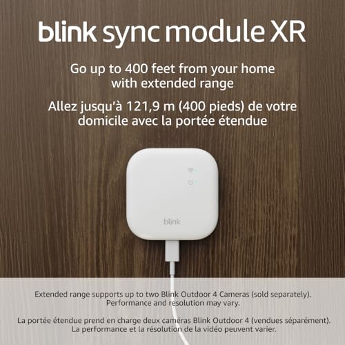 Blink Sync Module XR (newest model) — System hub for all Blink devices, go up to 400 feet from your home with extended range for Outdoor 4