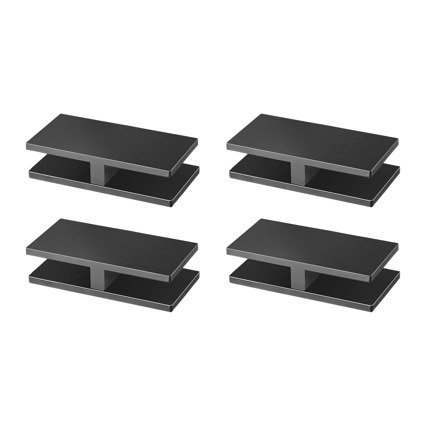 VEVOR Glass Clamp, 4 PCS Rectangle Glass Railing Bracket for 0.31 "-0.47" Tempered Glass, 304 Stainless Steel Glass Mounting Clamp, 0.2” Thick Glass Shelf Bracket for Balcony, Garden, Pool, Stair