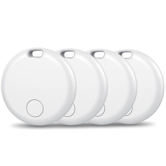 Air Tracker Tags-4 Pack: Smart Bluetooth Tracker, Item Finder Works with Apple Find My (iOS Only) App, Trakcer Tag Locator for Keys, Luggage, Satchel, Backpack etc. (Not for Android Devices)