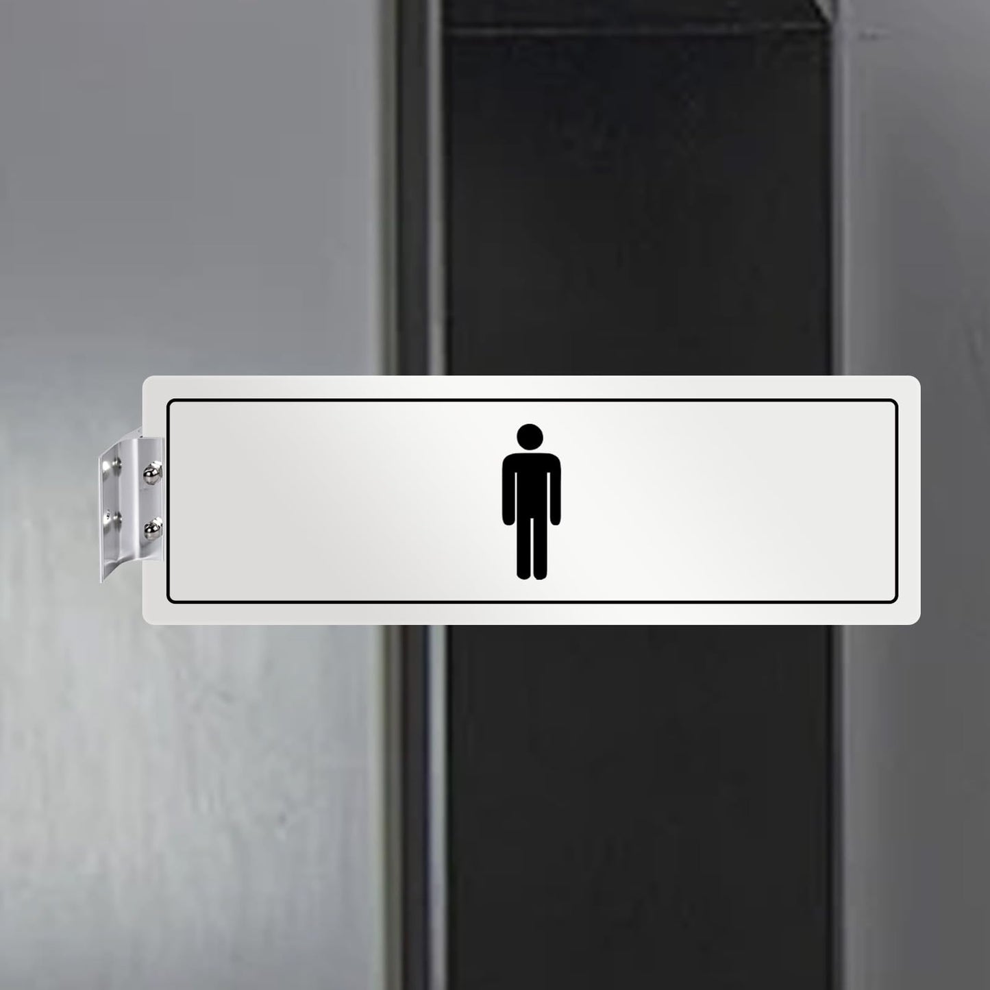 SINKAA Aluminum Corridor Sign Holder, 10 Pack Direct Sign Mount Bracket, Silver, 2" Length, 1/8" Substrate, Wall Mount, Easy to Install