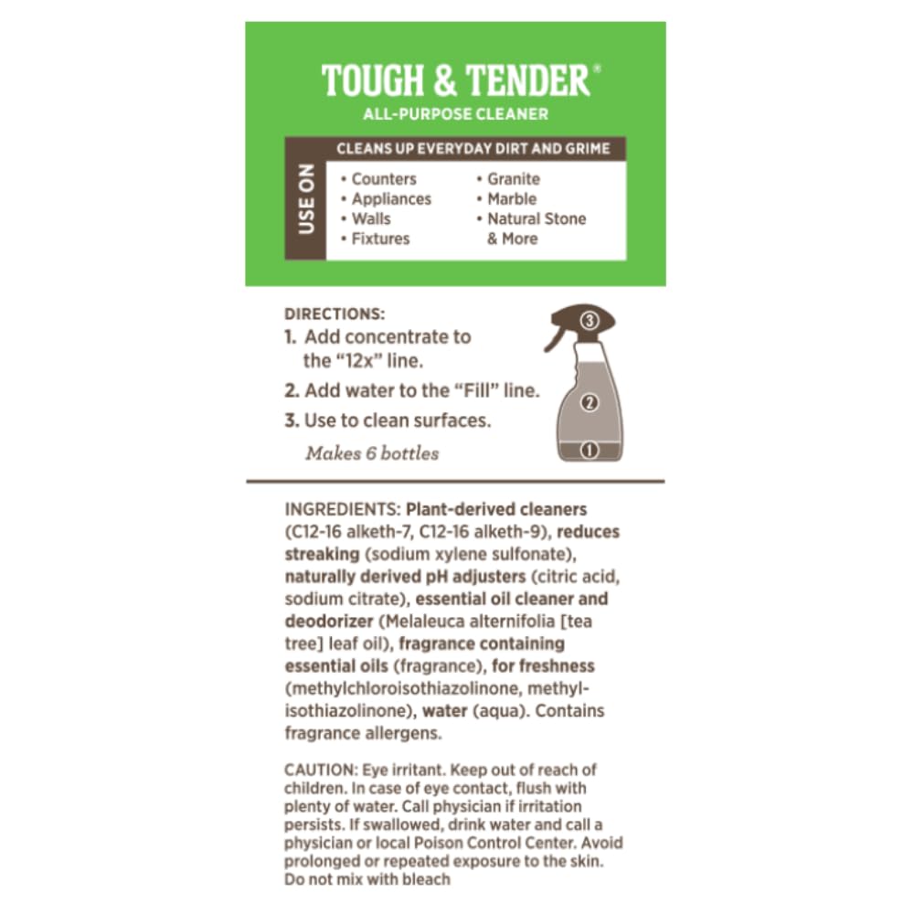 Melaleuca Tough & Tender All Purpose Cleaner NEW 8 oz.12x SUPER-CONCENTRATED