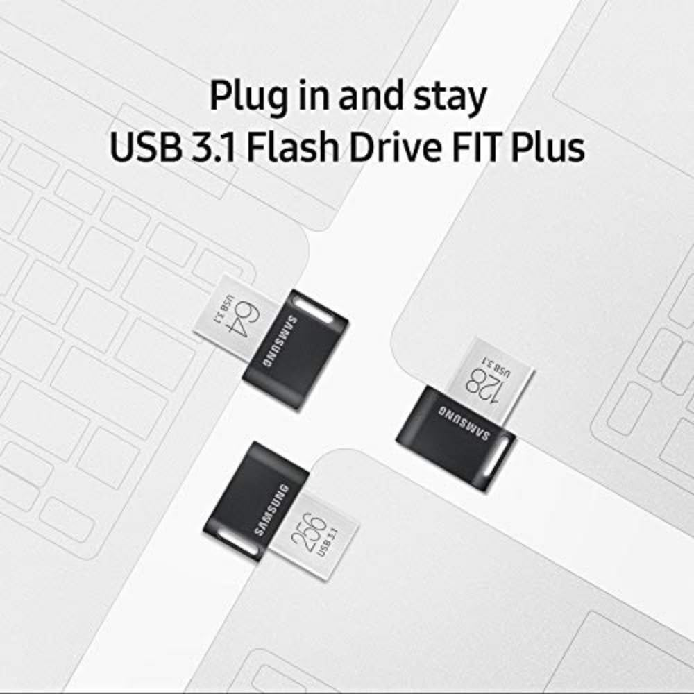SAMSUNG MUF-256AB/AM FIT Plus 256GB - 300MB/s USB 3.1 Flash Drive, Gunmetal Gray [Canada Version]