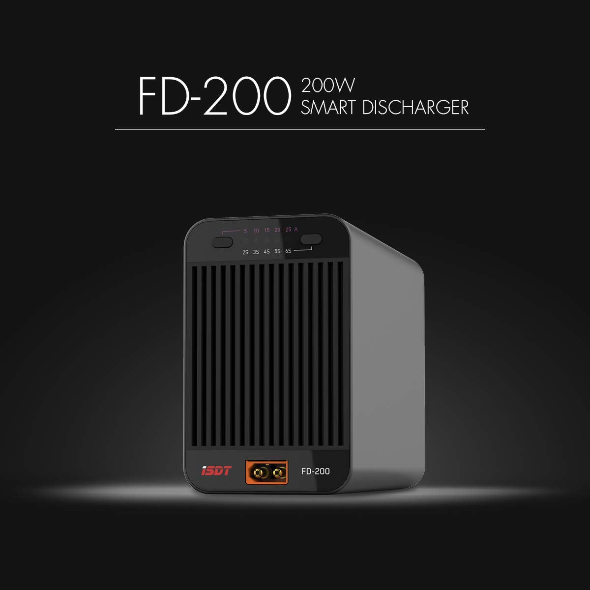ISDT FD-200 Lipo Discharger 200W 25A APP Control Smart Discharger Capacity 1-8S Lithium/Lipo Battery Discharger, High Voltage Lipo Discharger