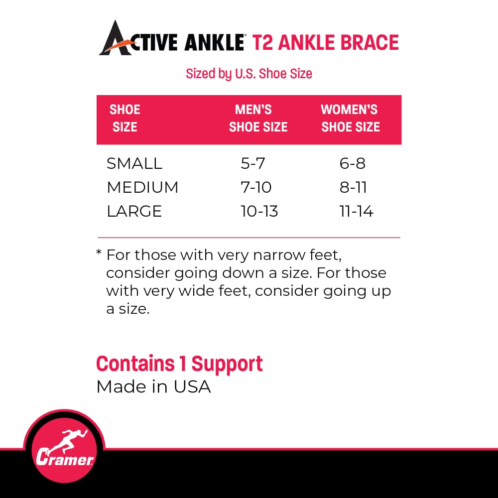 Cramer 1050929 T2 Active Ankle (Black) Small