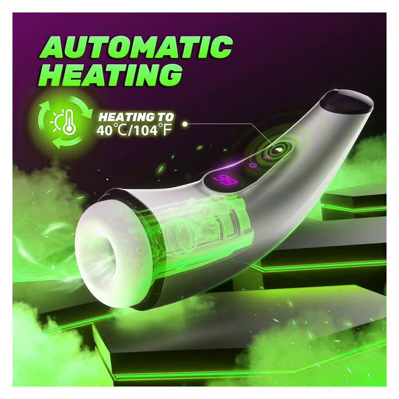 Male masturbators,Toy with Automatic Heating Powerful Thrusting Rotating Modes for Stimulation,Electric Pocket Men's Hoodies TT13