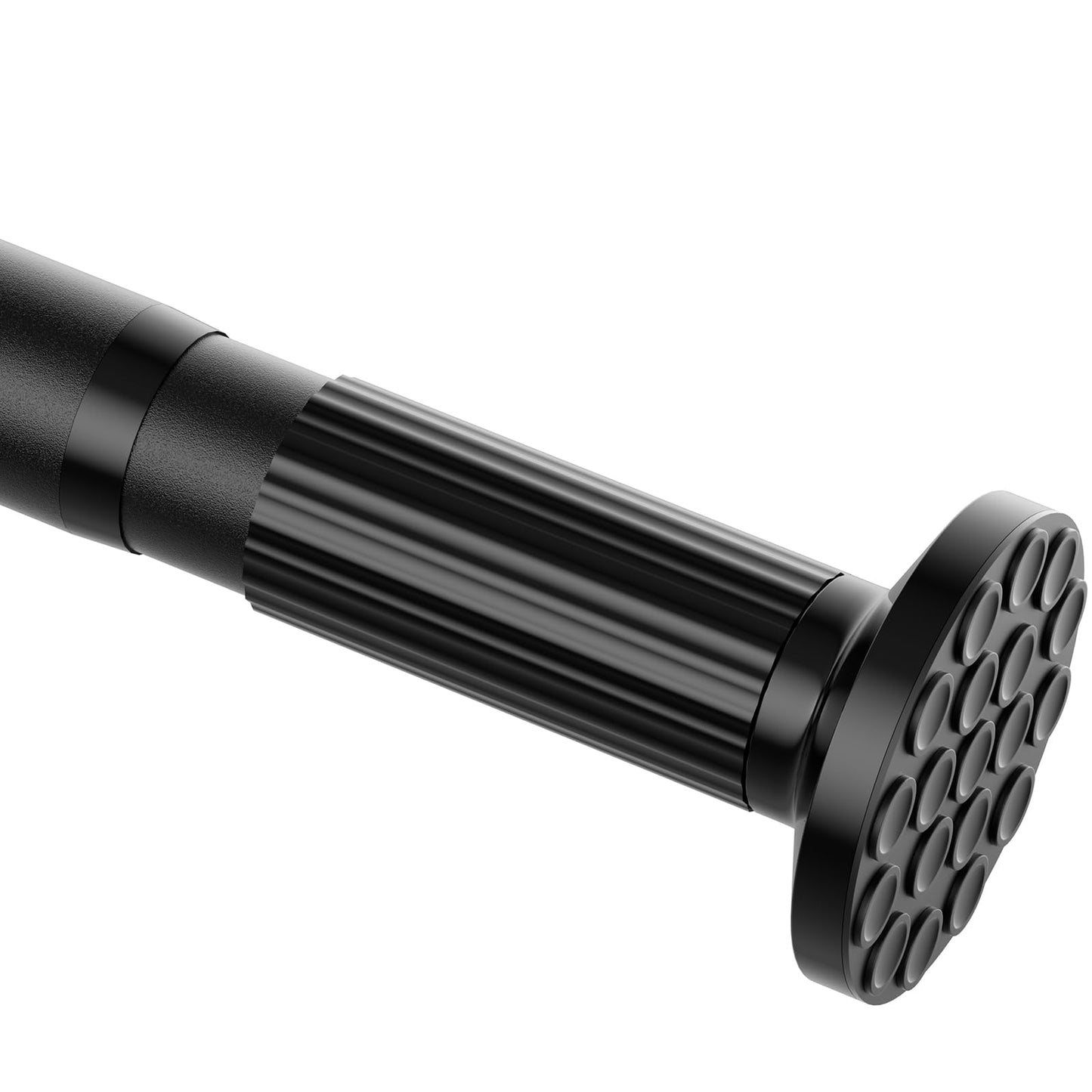 Zipglo Tension Curtain Rods 51-128 Inch Black, Adjustable Curtain Rod - No Drilling, Heavy Duty Spring Tension Extra Long Shower Rod for Bathroom, Window, Closet, Patio, Diameter 1.26 Inches