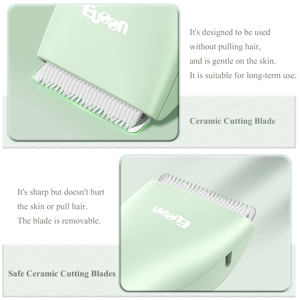 Baby Hair Clippers, Quiet Professional Hair Trimmer for Kids, Hair Cutting Kits with LCD Display, Safe Ceramic Blades, Waterproof Rechargeable Clippers for Autism Children and Infants