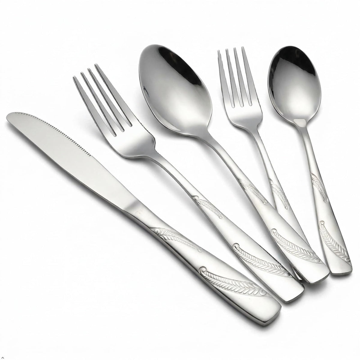 Nicesh 80-Piece Stainless Steel Flatware Cutlery, Service for 16