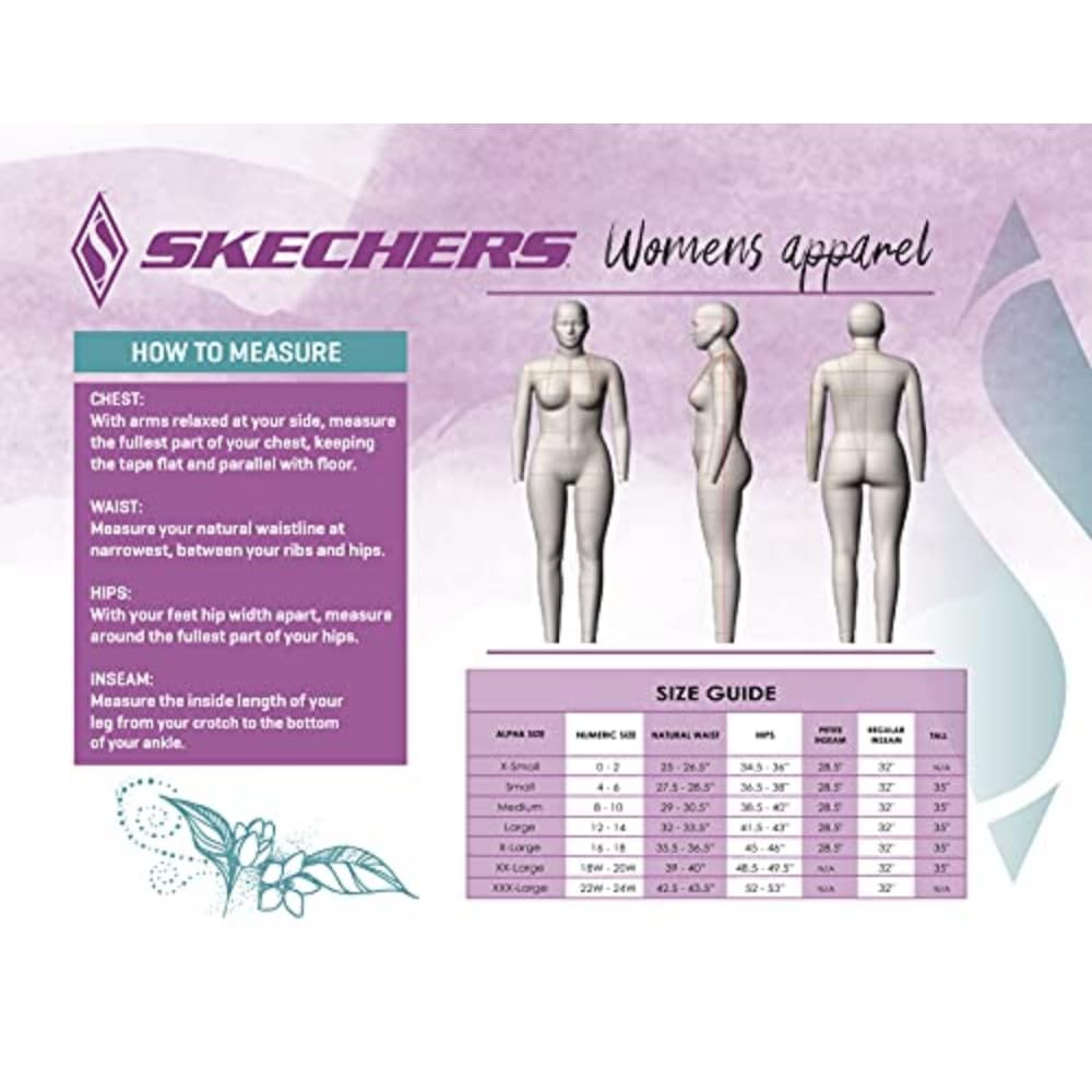 Skechers Women's Go Walk High Waisted 7/8 Legging, Navy, Large