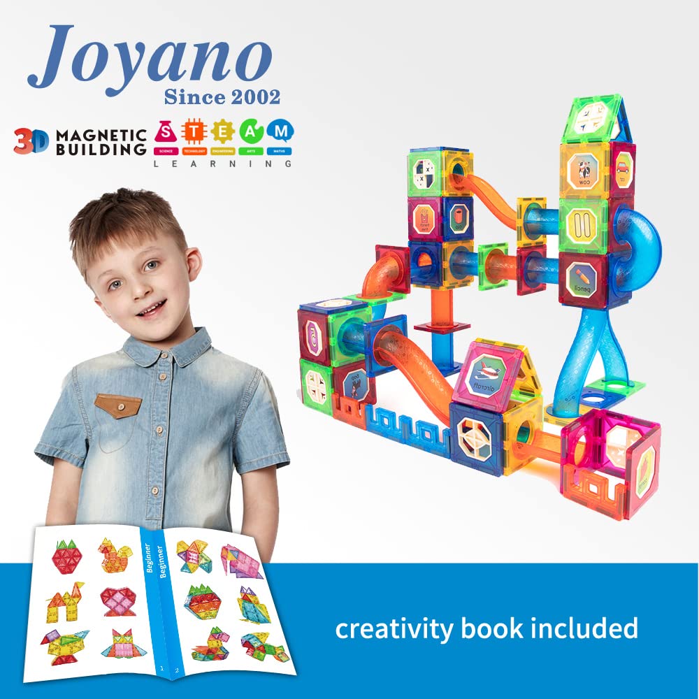 Joyano 171 Pcs Marble Run Premium Big Block Set, Construction Building Blocks Toys, STEAM Educational Building Block Track Toy
