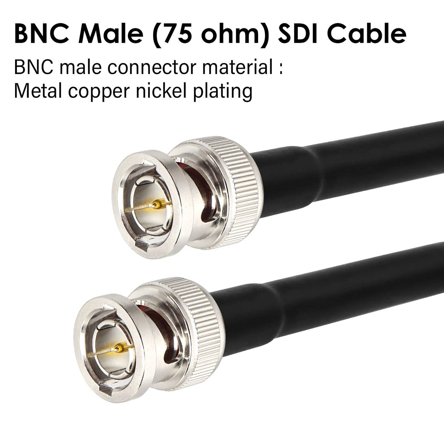 100FT SDI Cable, XRDS-RF HD-SDI Cable BNC to BNC Digital Video Cable RG59 BNC Cable Supports HD-SDI/3G/6G-SDI/4K/8K SDI Video Cable Precision Video Cable