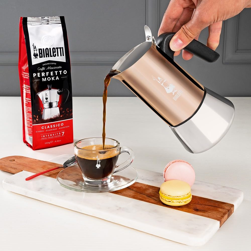 Bialetti Venus Induction 6-Cup Stainless Steel Stovetop Espresso Maker, Copper