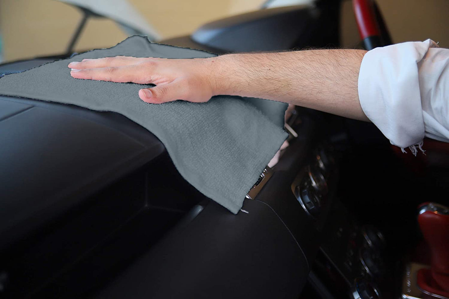 Avalon Towels Cotton Shop Towels – (Pack of 60) Size 12x14 Inches Cleaning Rags – Highly Absorbent Shop Rags and Multipurpose Cleaning Towels for Automobiles, Industries, Garage and Homes (Grey)