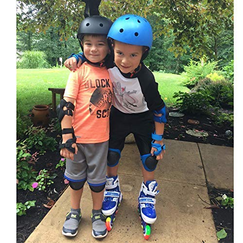 Kids Adjustable Flashing Inline Skates for Boys, Girls and Adults with Full Light Up Wheels, Outdoor Roller Skates for Kids Beginner Ages 4-12, Men and Women