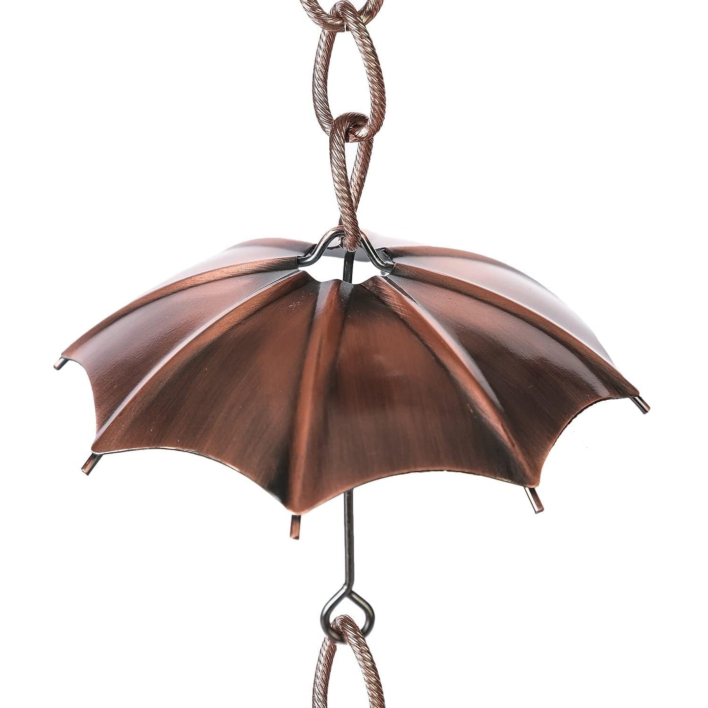 TZSSP Rain Chains Decorative Rain Chain Bell for Gutters Downspout, Metal, 6 Length Umbrella