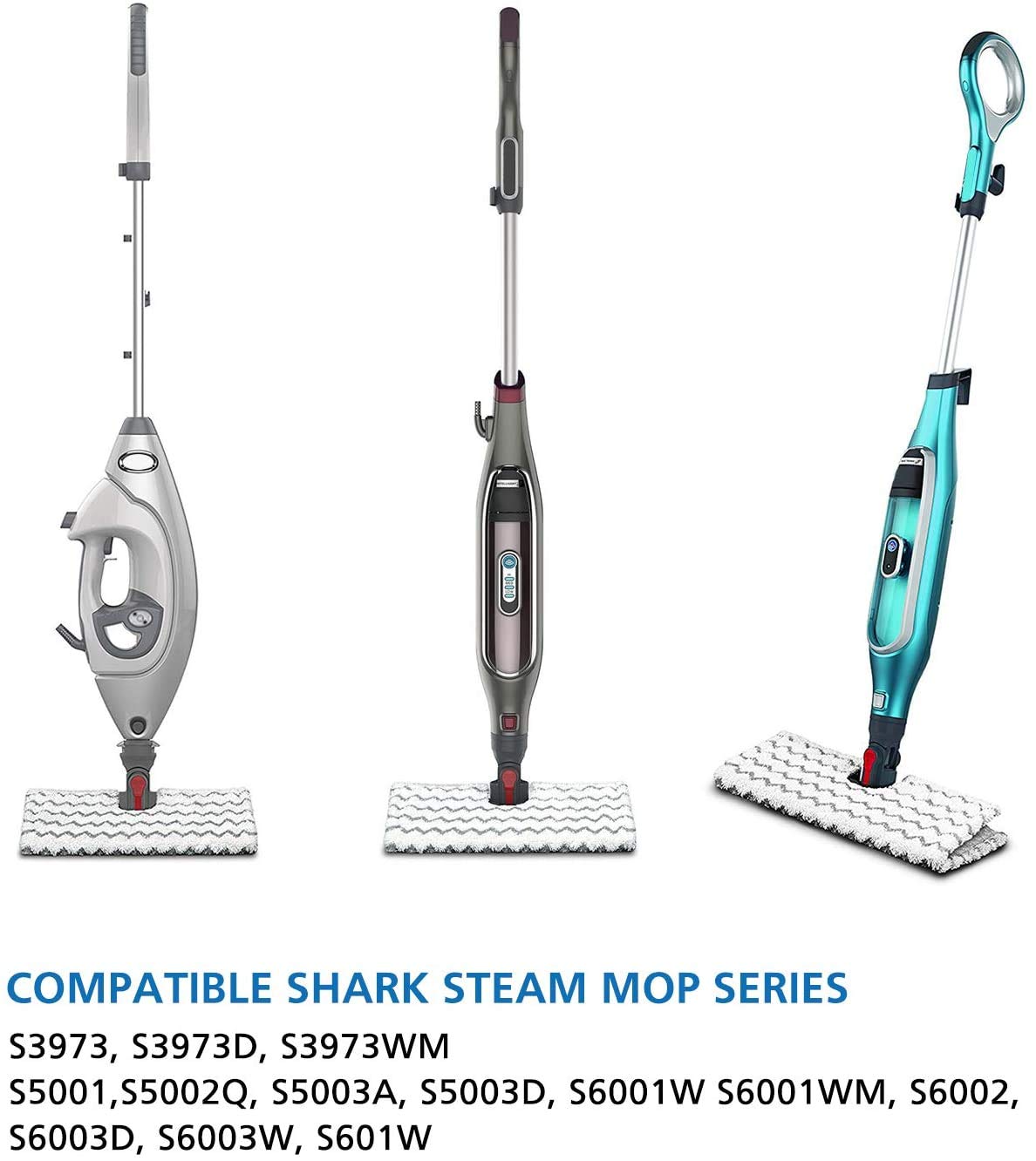 4 Pack Shark Replacement Steam Mop Pads Compatible with Shark Lift-Away Pro Steam Pocket Mop & Shark Genius Hard Floor Cleaning System Pocket Mop S3973 S3973D S5002 S5003 S6001 S6002 S6003