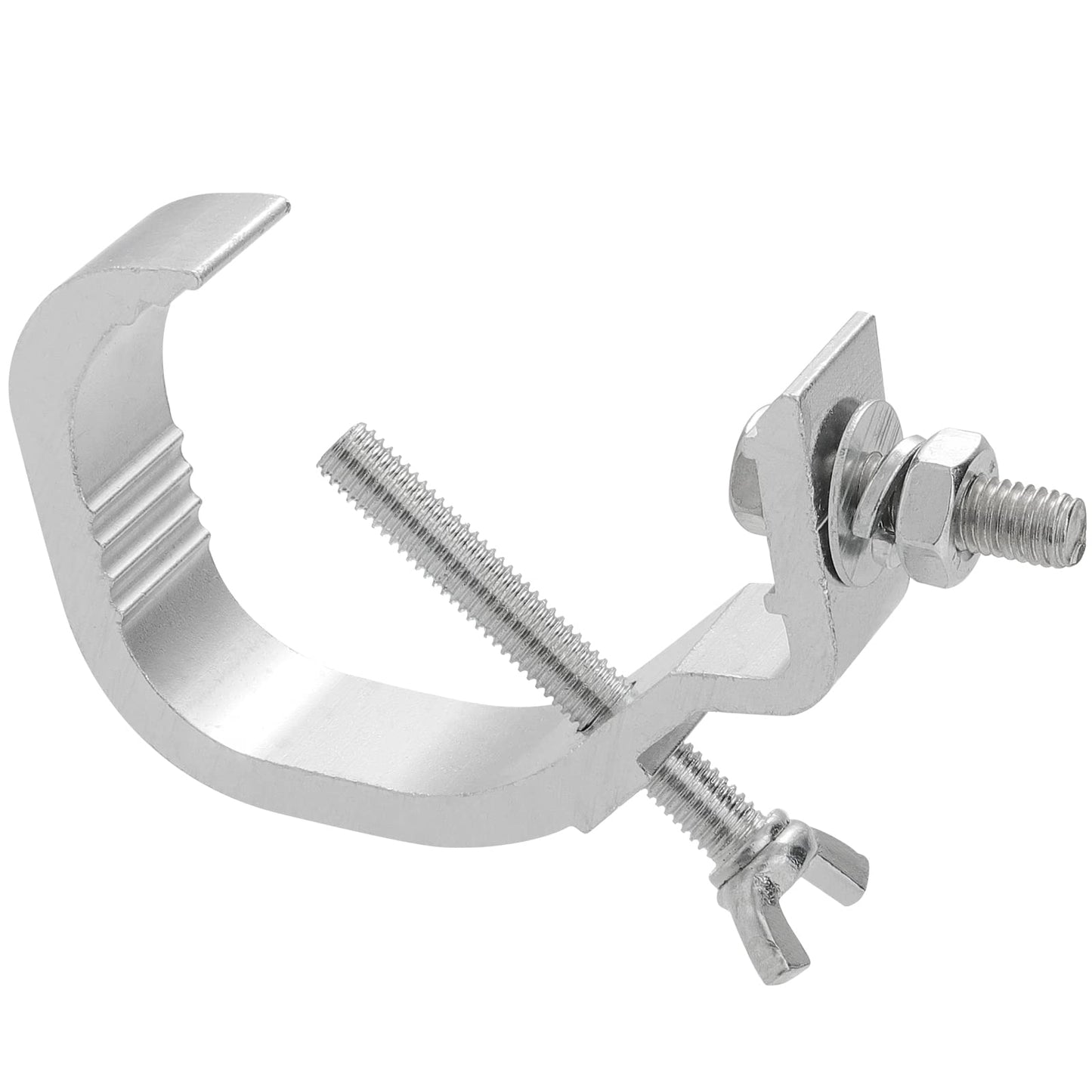KOHAND 10 Pack Stage Light Clamp Hook, Aluminum Alloy Truss, Heavy Duty Stage Light Truss Clamp for DJ Lighting Par Lights Spot Lights, Fit for 1.18-2 Inch OD Tube/Pipe, Silver