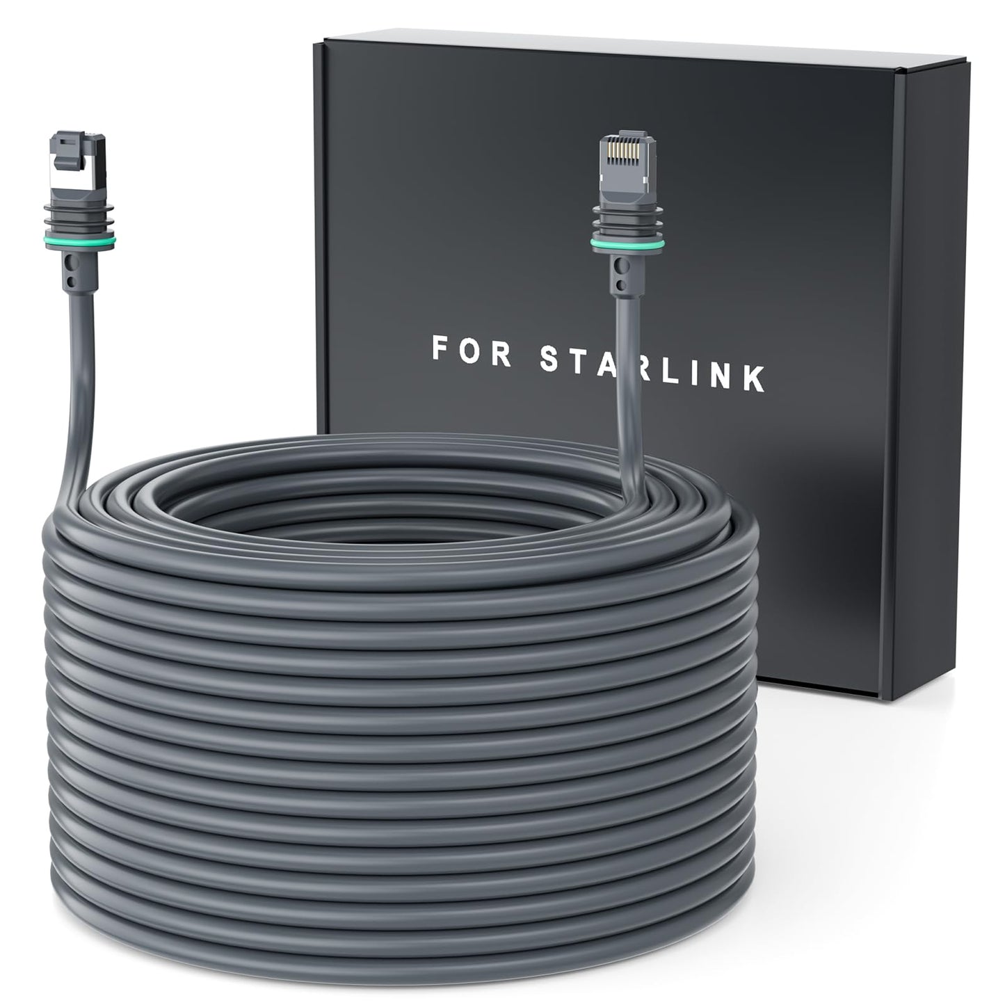 Starlink Gen 3 Cable 150FT/46M, Starlink Cable Gen 3 Replacement Standard V3 Cable for Starlink Rectangular Waterproof Extension Ethernet Cable Gen 3 Accessories