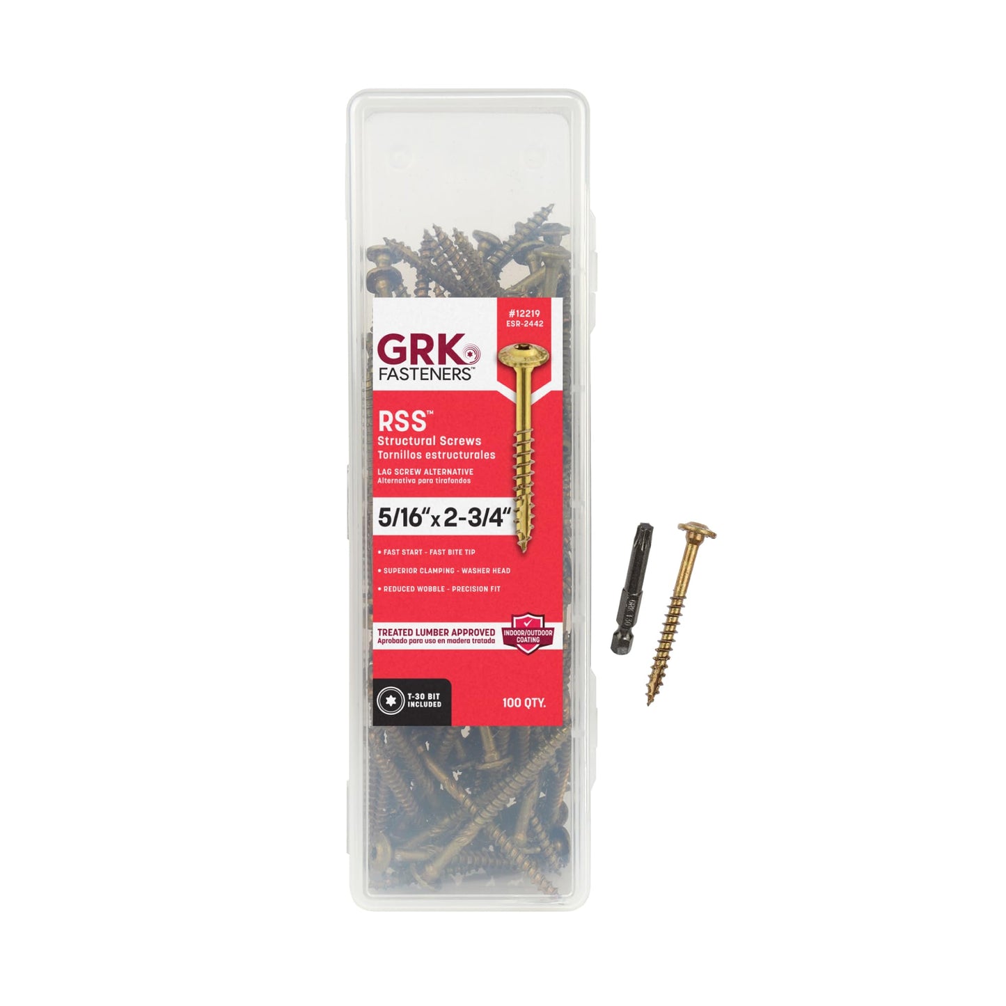 GRK RSS516234HP RSS HandyPak 5/16 by 2-3/4-Inch Structural Screws, 100 Screws per Package