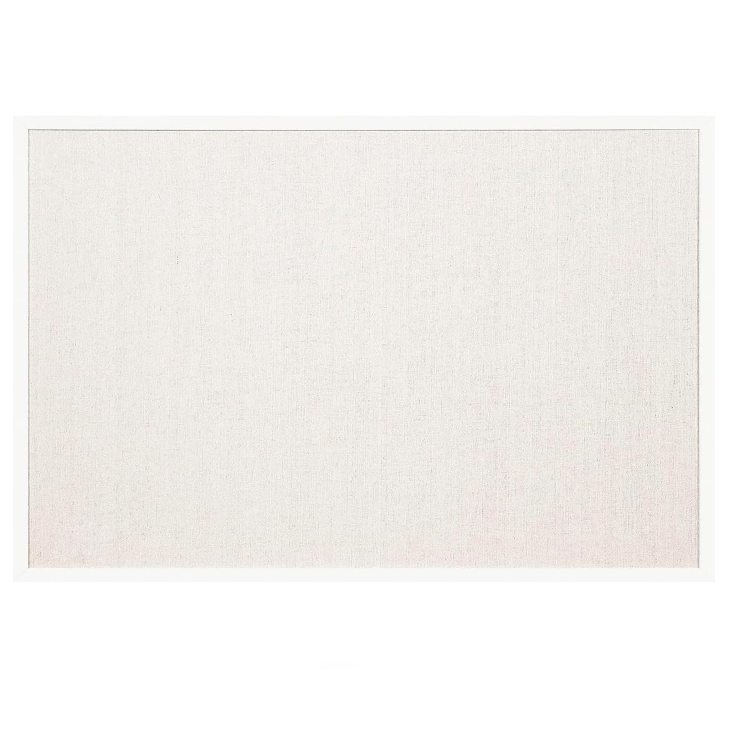 AMKIOKIO 24x36 Inch White-Framed Linen Cork Board - Stylish Home Decor, Versatile Pinning Surface, Includes Hanging Kit