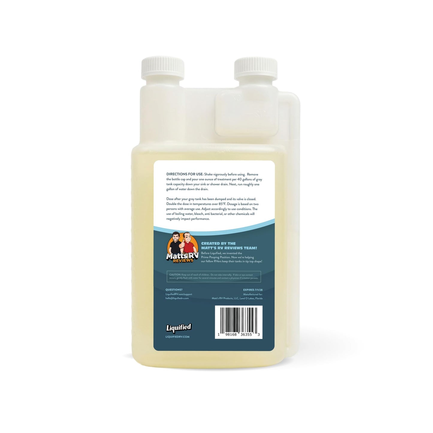 Liquified RV Toilet Treatment - Gray Holding Tank Digester - Odor Eliminator - Lemon Scent - Matts RV Reviews