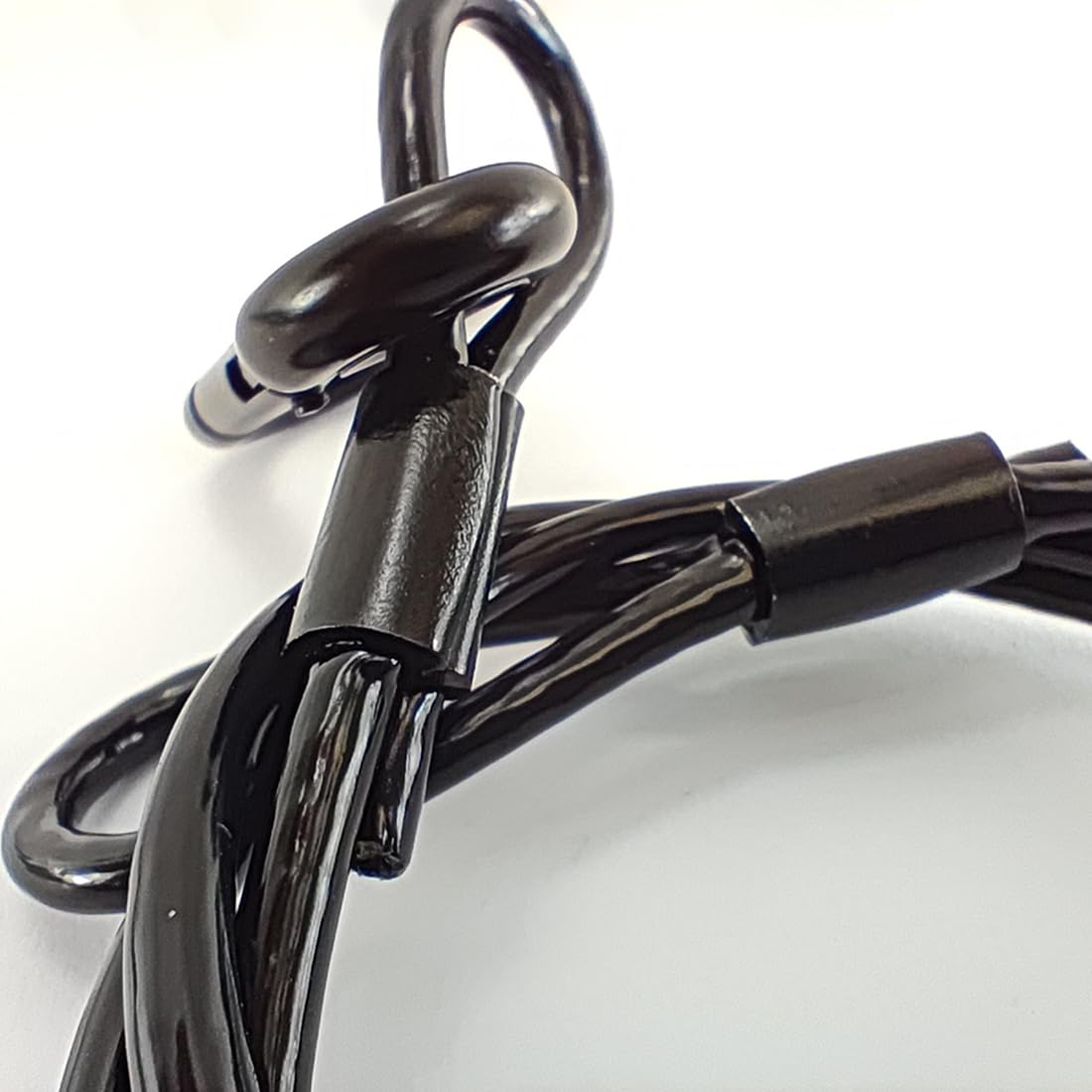Sarknoah. 0.16 Inch(4mm),Black Stage Lighting Safety Cable With Carabiner Lock,133 lb Load,Longth 31.5'' Safety Cables For stage lights,Pack of 10.
