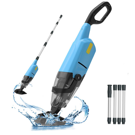 Cordless Pool Vacuum Cleaner for Above Ground Pool & In Ground Cordless Rechargeable Pool Cleaner - 90 Mins Runtime, with Extension Rod, Spa Vacuum for Hot Tub