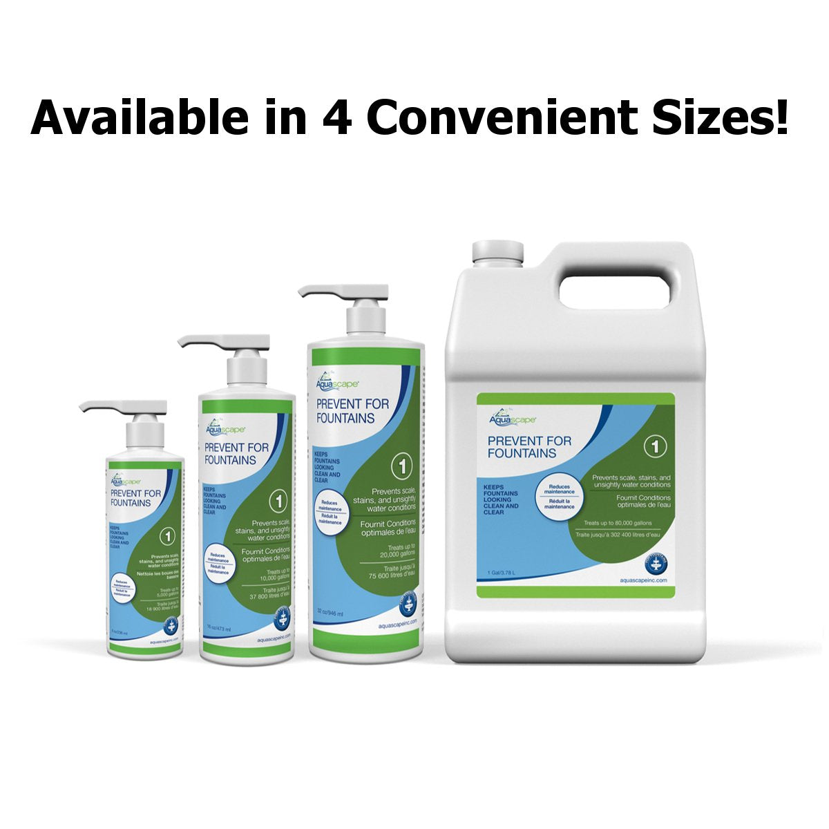 Aquascape Prevent Water Treatment for Fountains, Waterfalls, Rock and Gravel, Prevent White-Scale Buildup, Stains, Foam and Other Unsightly Water Conditions, 16 Ounce / 473-ml | 96074