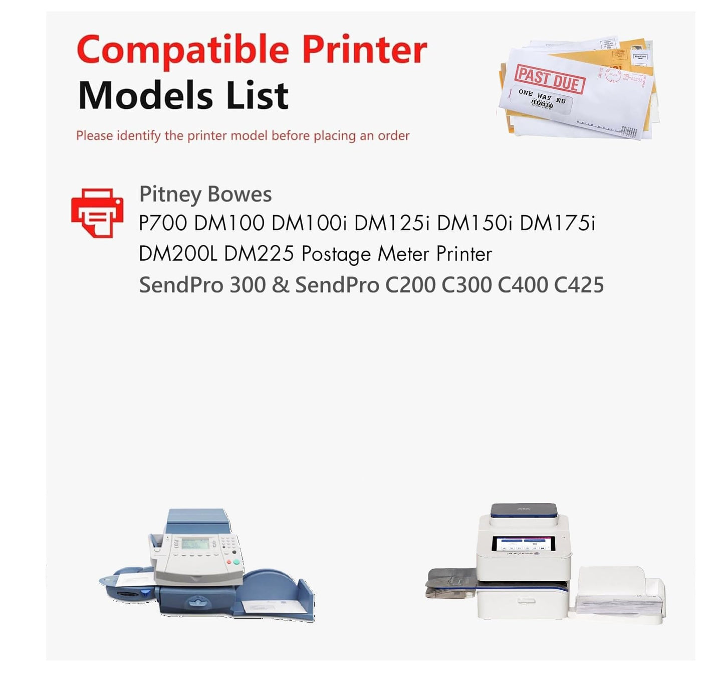 793-5 Ink Cartridge Replacement for Pitney Bowes 793-5 Red Ink Cartridge Compatible with Postage Meters DM100i DM125i DM150i DM175i DM200L DM225 and SendPro C SendPro+, 35ml 2 Pack