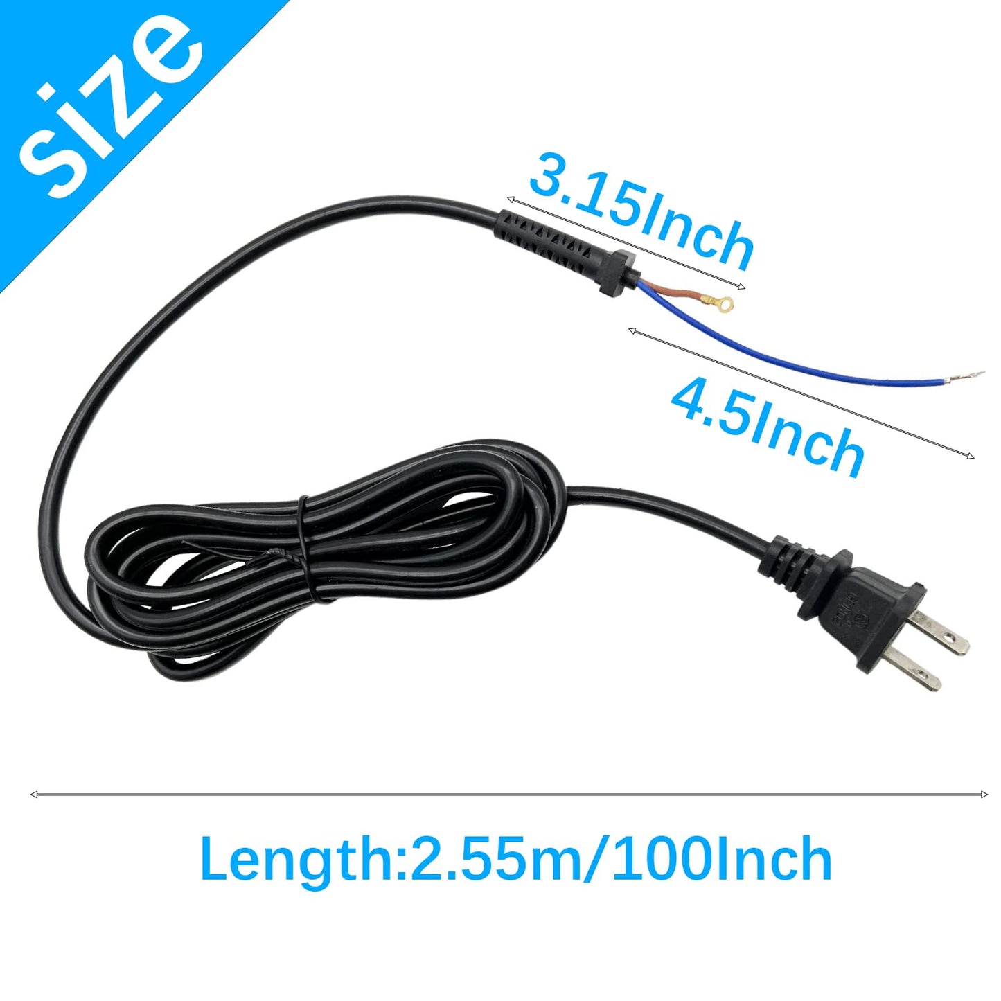 647-500 Replacement WAHL Clipper Cord Fits Senior, 5-Star Senior, Designer, Super Taper, Sterling, Magic Clip, Balding, Icon, Legend,Taper 2000, Pro Basic and Pilot Clippers.