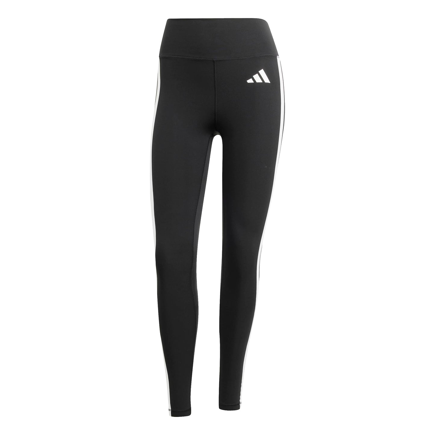 adidas Womens Optime Essentials 3-Stripes Full-Length Training Leggings,Black/White,X-Small