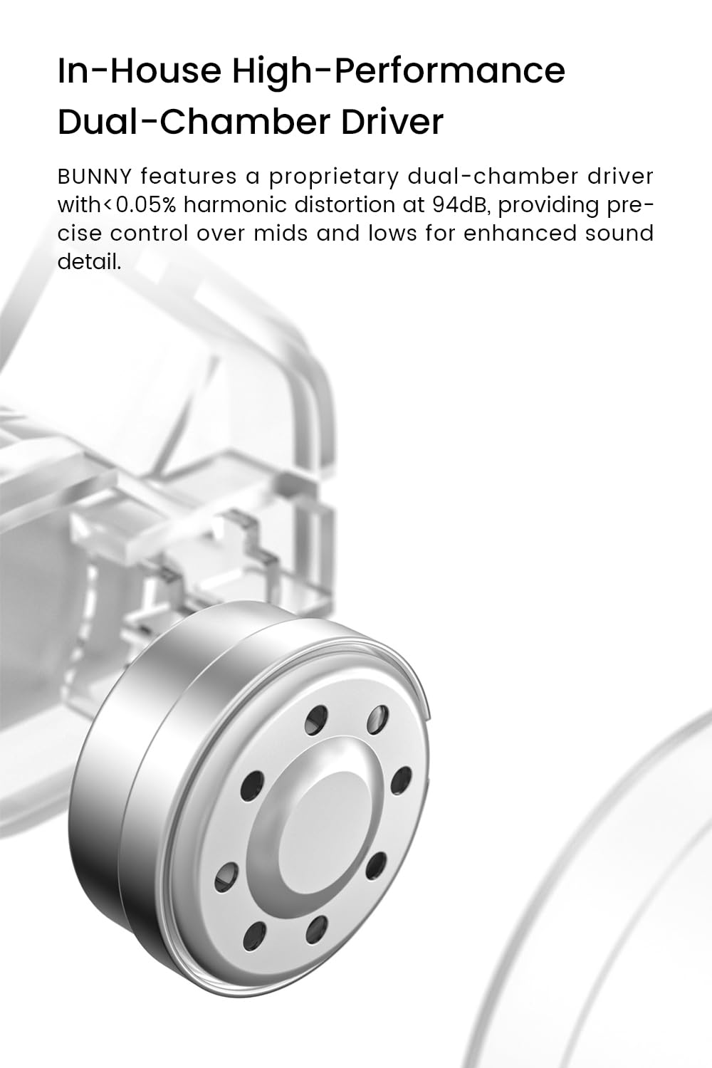 TANCHJIM Bunny Gaming Earphones with Single Dynamic Dual-Chamber Driver, Wired Earbuds IEM, 1DD 0.78 2pin Monitor with Bass Boot Maze Cavity, Entry-Level HiFi in-Ear Headphones with Mic - USB Type C