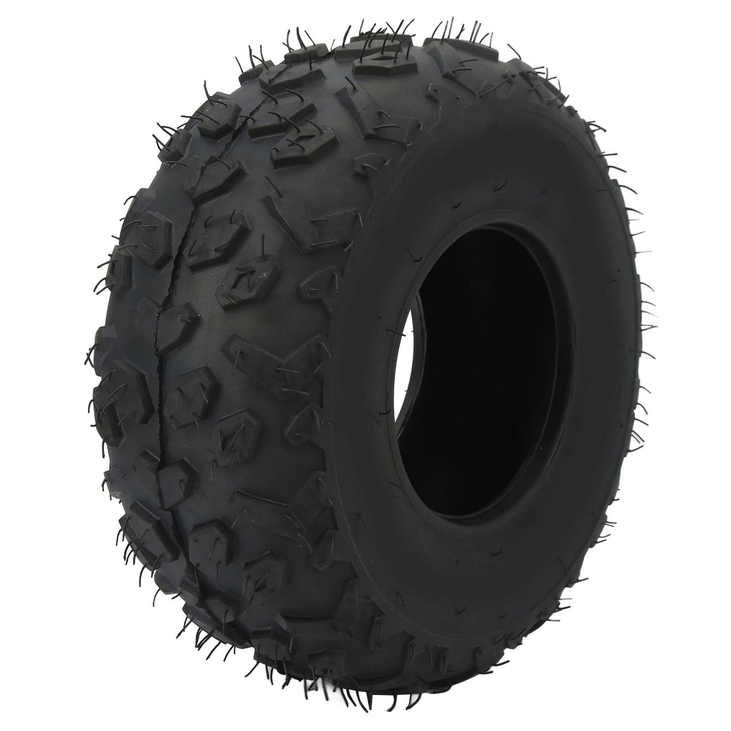 145/70-6 Tire Knobby Tread Rubber 4 Ply Rating Front Rear Abrasion Resistant ATV Tubeless Tire 24 PSI for Quad Go Karts