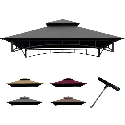 Coastshade Replacement Gill Gazebo BBQ Canopy Top for Model #L-GG001PST-F,8x5 Gazebo Grill Canopy BBQ Gazebos Top Only,Gray