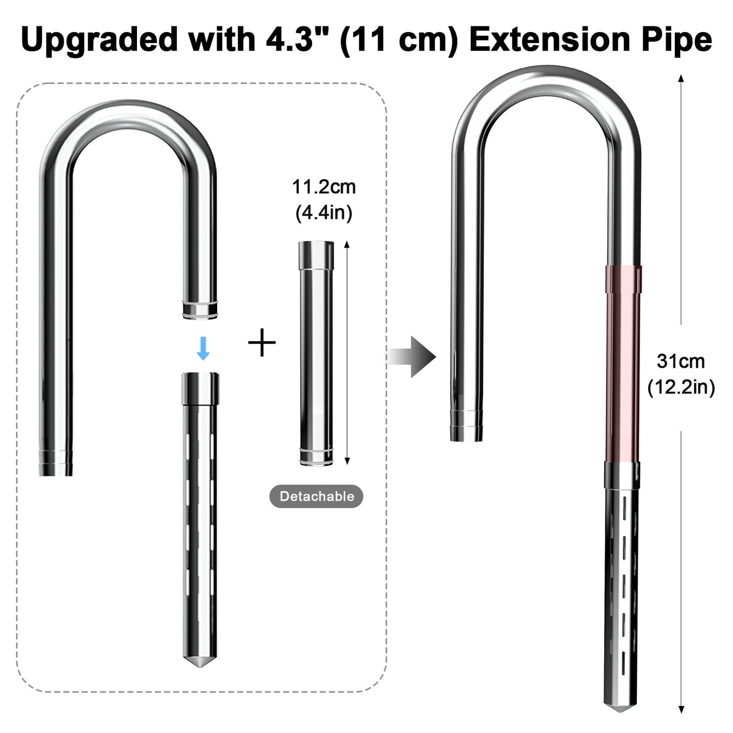 FZONE Stainless Steel Lily Pipe Inflow and Outflow
