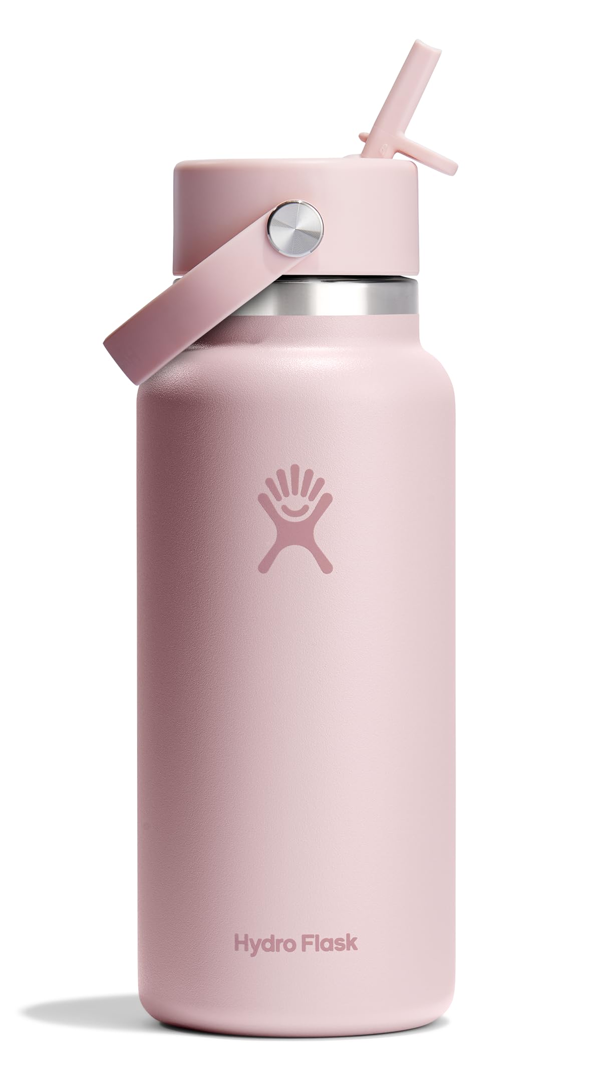 Hydro Flask 32 Oz Stainless Steel Wide Mouth Water Bottle with Leakproof Flex Straw Cap, Trillium