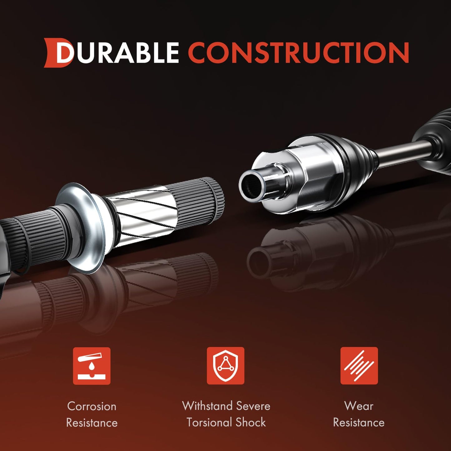 A-Premium CV Intermediate Shaft Compatible with Ram 1500 2012-2020, 4WD Only, Front Left Driver Side, Replace# 68146594AA, 68146594AB
