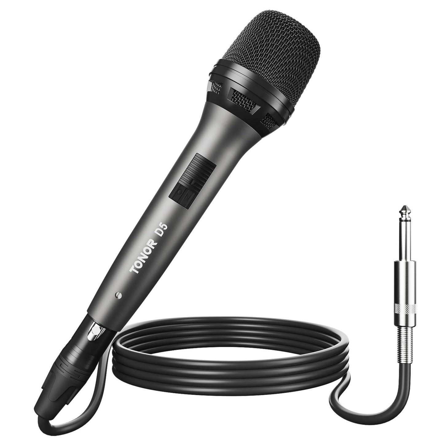 TONOR Dynamic Vocal Microphone for Singing, Handheld Wired Karaoke Mic, Cardioid Studio Microfono with 5M XLR to 1/4" Cable, Compatible with Speakers/Mixer Machine/Amp/Speech and Outdoor Activity