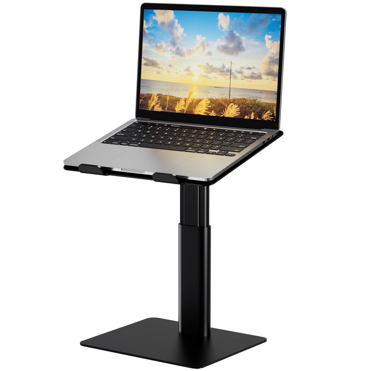Besign LSX6 Laptop Stand, Ergonomic Adjustable Notebook Stand, Laptop Riser for Standing Work, Computer Holder Compatible with Air, Pro, Dell, HP, Lenovo More 10-14" Laptops, Black