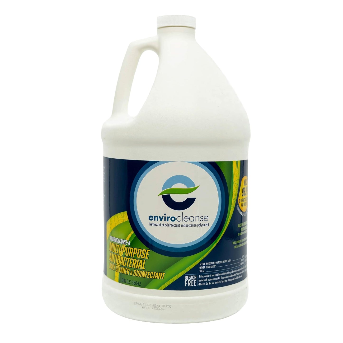 Envirocleanse Disinfectant, Kills 99.9% of Viruses & Bacteria, Hypochlorous Acid (HOCL), 1 Gallon (3.79 L)
