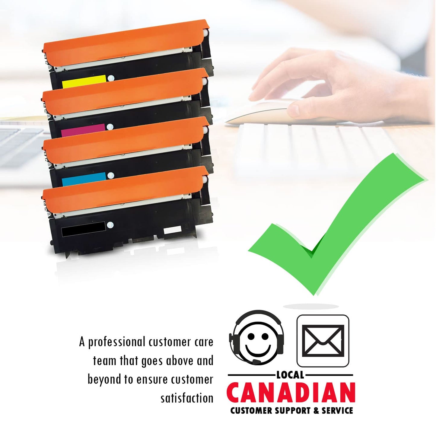 1 Set of 4 Inkfirst Compatible Toner Cartridges Compatible with Samsung CLT-K406S CLT-C406S CLT-M406S CLT-Y406S CLP-365 CLP-360 CLP-365 CLP-365W CLX-3305 CLX-3305FN CLX-3305FW Xpress C410W C460FW