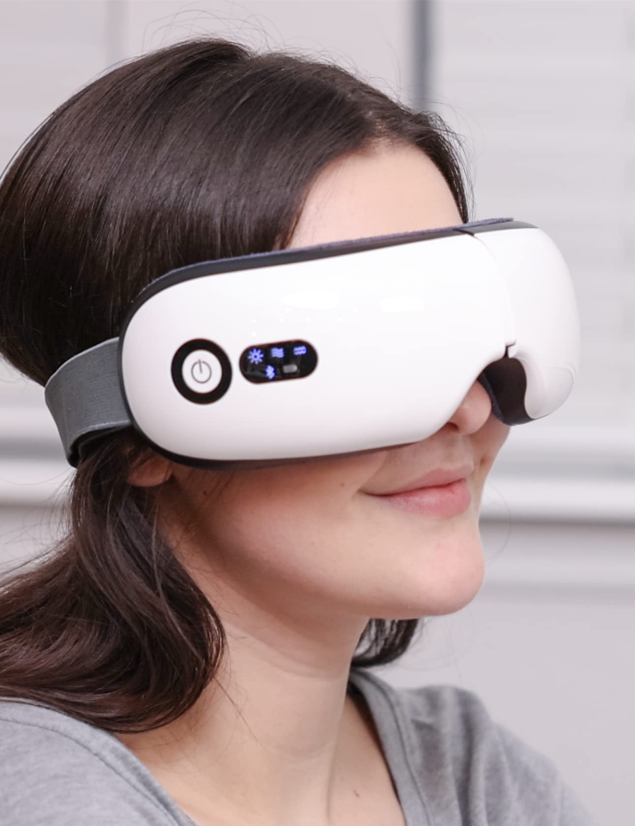 Eyeology Eye Massager with Heat, Eyes Fatigue Relief, White…