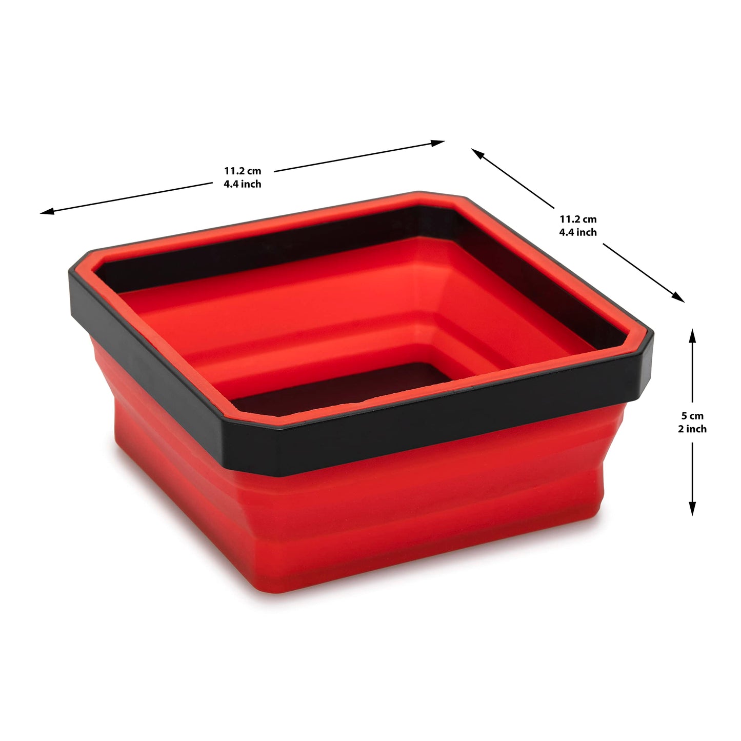 Bagulet Magnetic Parts Tray – 4-Pack Collapsible Silicone Bowls for Screws, Nuts, Bolts – Never Lose Small Parts Again – Non-Scratch Rubber Base – Telescopic Magnetic Pickup Tool