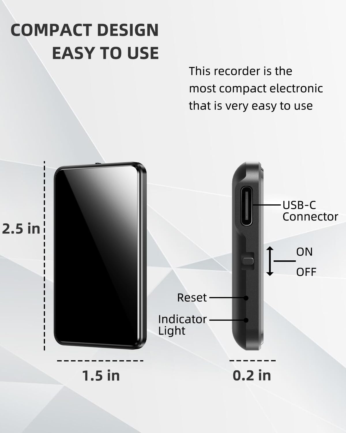 128GB(9200Hour) Voice Recorder, 3072Kbps Voice Activated Recorder,Audio Recorder with Magnetic Function,Recording Device, Digital Voice Recorders with Playback,Ideal for Lectures, Meetings, Interviews