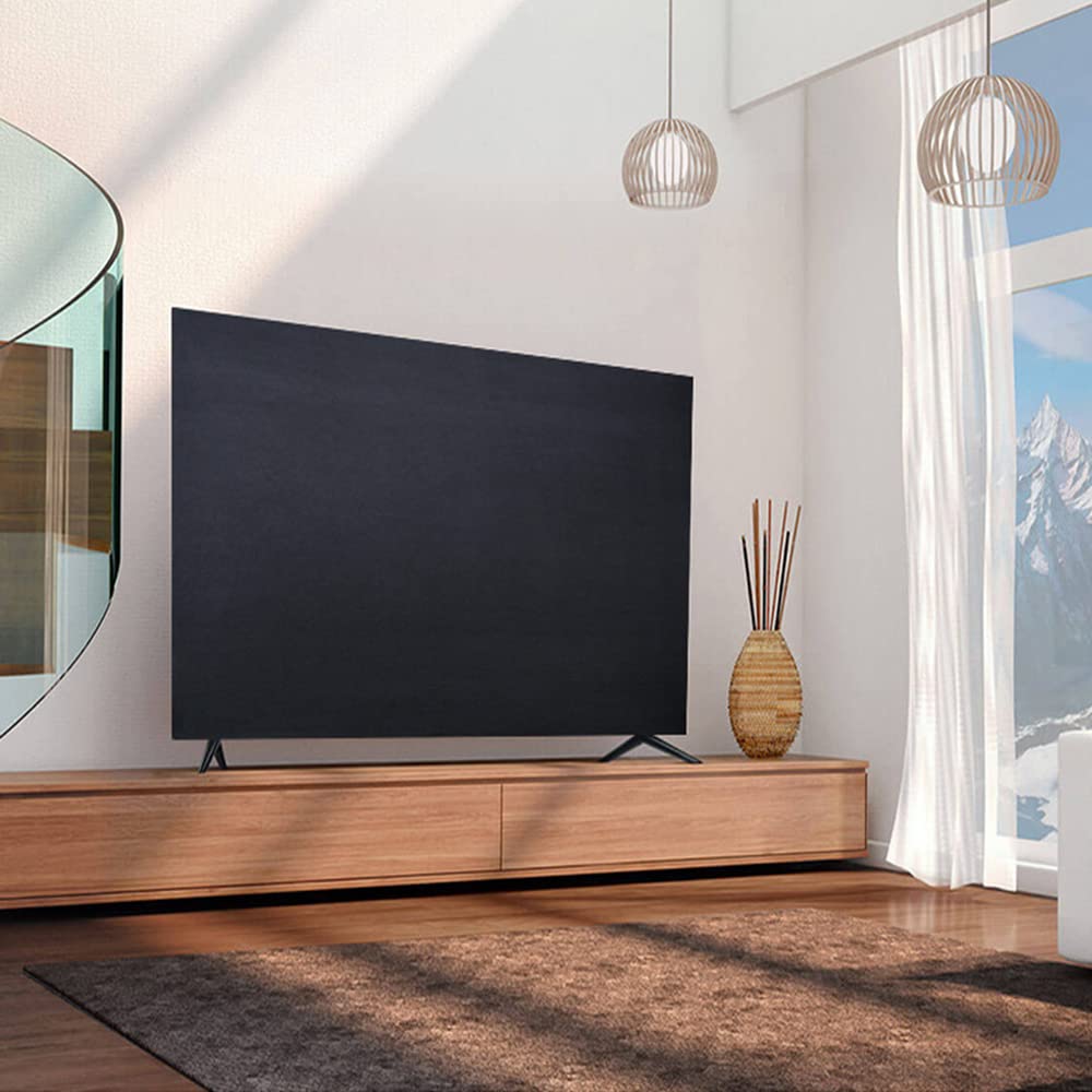 Indoor TV dust cover, with elastic and soft fabric that can stretch without damaging the screen, suitable for most brand TVs(66-75 inches)