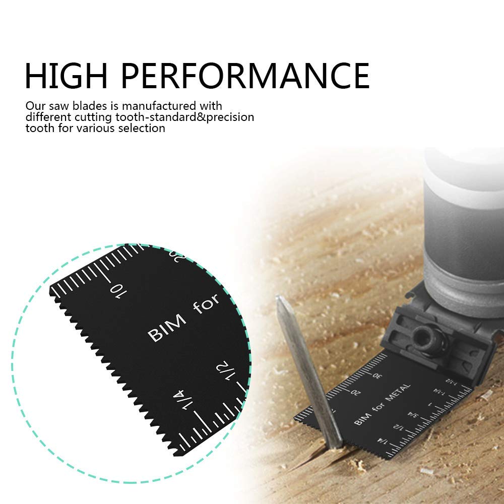 NewSoul1us 50PCS Wood Oscillating Tool Blades Universal Quick Release Saw Blades, Multi-Tool Blades, Fits Fein Multimaster, Porter Rockwell Cable, Black & Decker, Bosch Craftsman and More