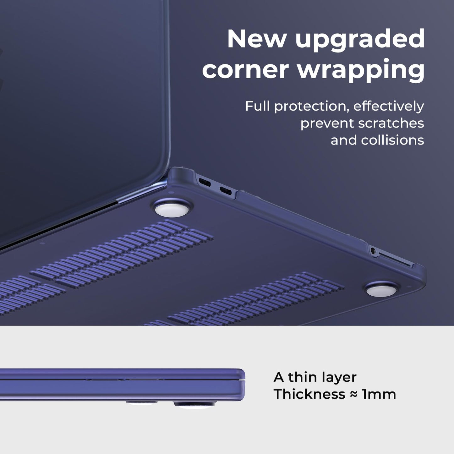 EooCoo for MacBook Neo Case 13 inch 2026 Release Model A3404, A18 Pro Chip, Ultra Thin Precision Fit Protective Hard Shell Case 4 in 1 Kit for School, Office, Travel & Daily Use, Matte Indigo