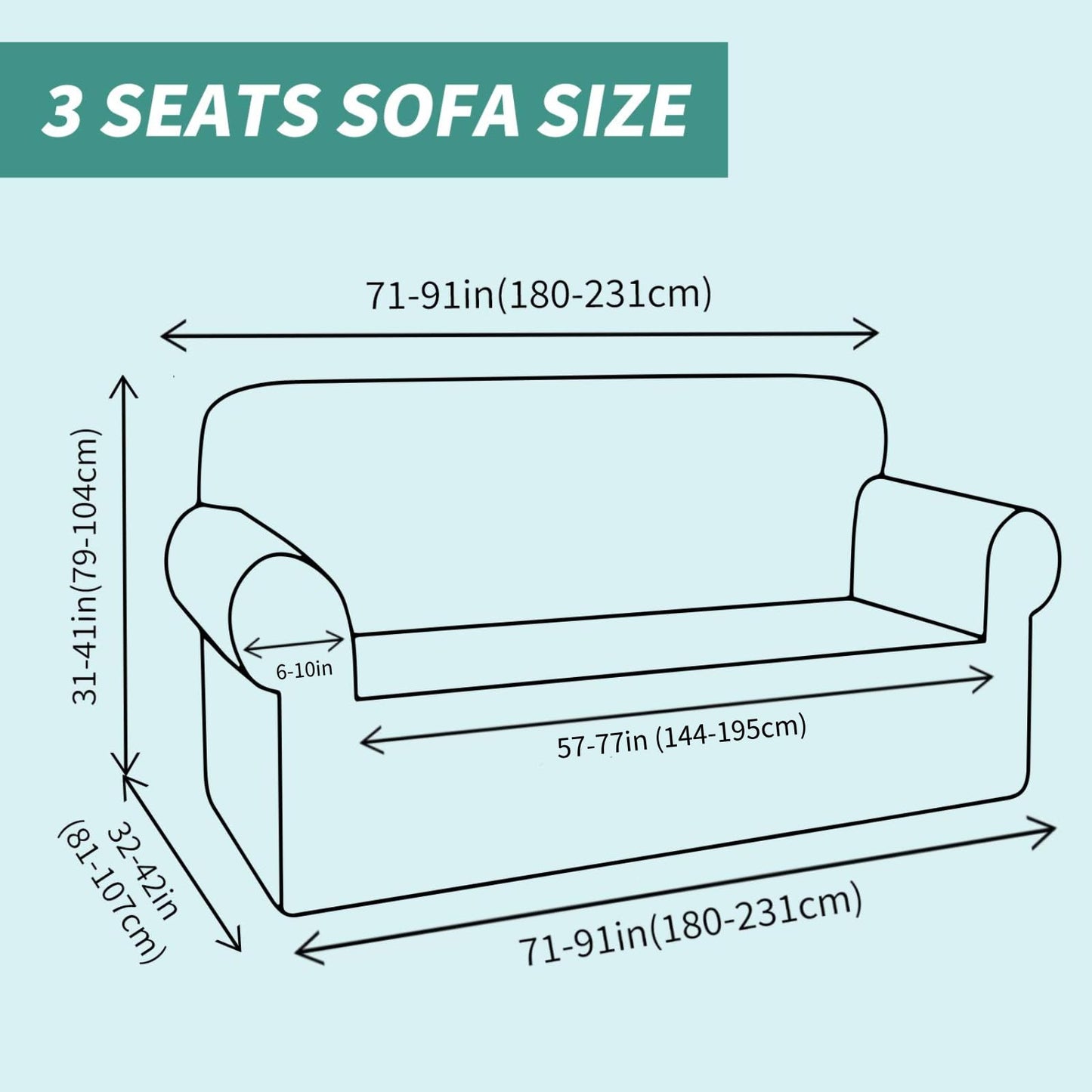 YEMYHOM Couch Cover Latest Jacquard Design High Stretch Sofa Covers for 3 Cushion Couch, Pet Dog Cat Proof Slipcover Non Slip Magic Elastic Furniture Protector (Large, Khaki)