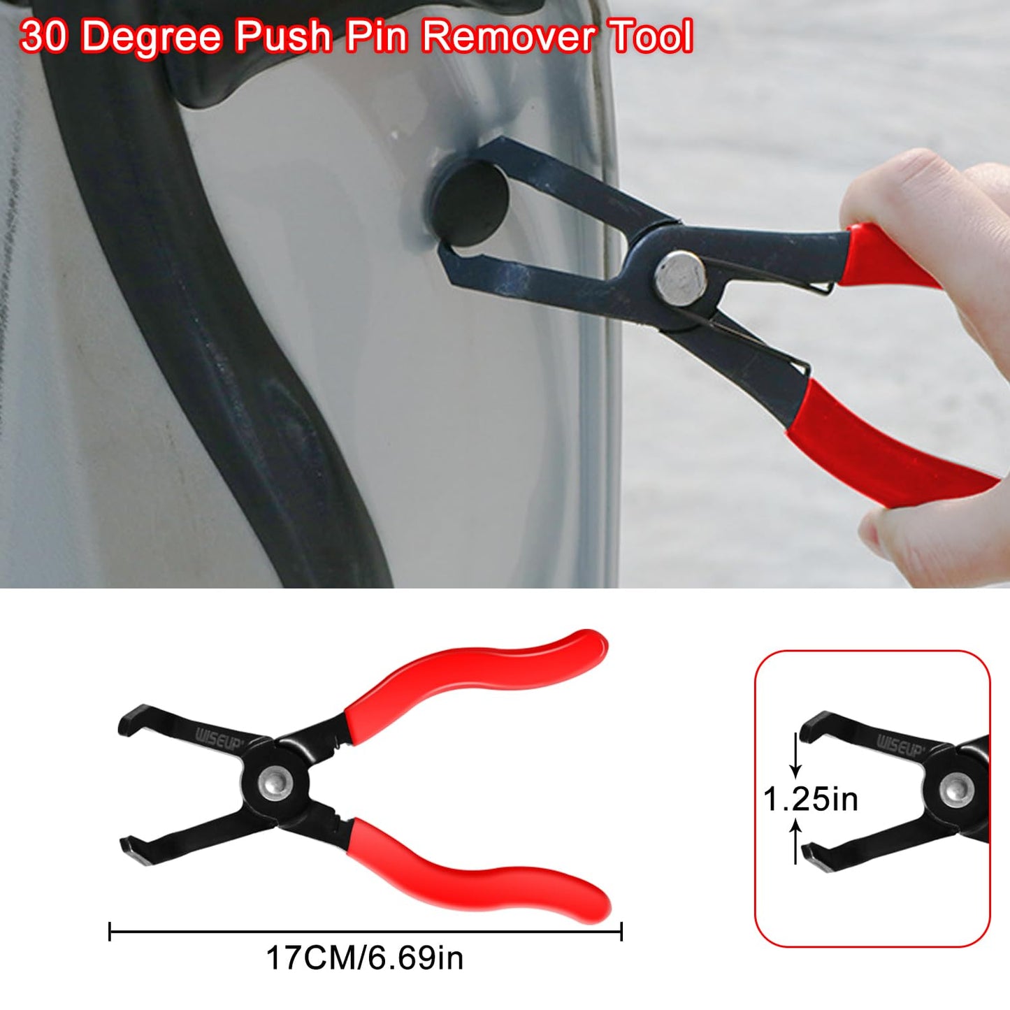 WISEUP Fuel Line Pliers Set, electrical disconnect pliers, hose removal pliers, Hose Clamp Pliers, push pin pliers, 9 Inch Fuel Filter Caliper Set for Auto Maintenance (8 pcs)