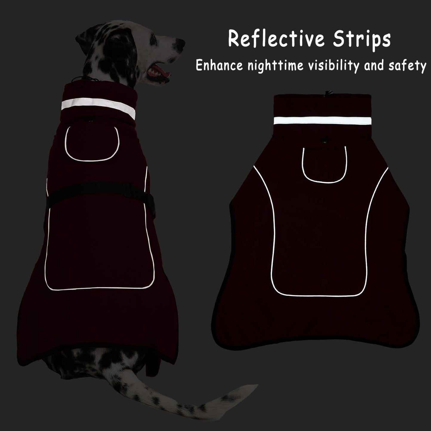 Axcimond Dog Coat Winter Jacket Waterproof Reflective Coats for Small Medium Large Dogs Puffer Jacket Warm Dog Fleece Vest Manteau Chien Dogs Snowsuit Furry Collar Winter Coat Cold Weather Walking